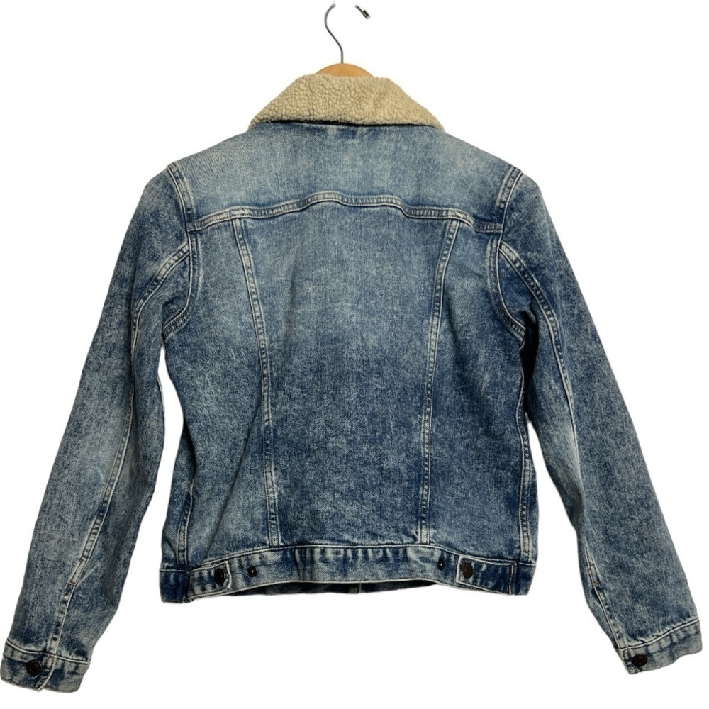 Gap 1969 Jean jacket Sherpa Collar Indigo Medium - Picture 3 of 9